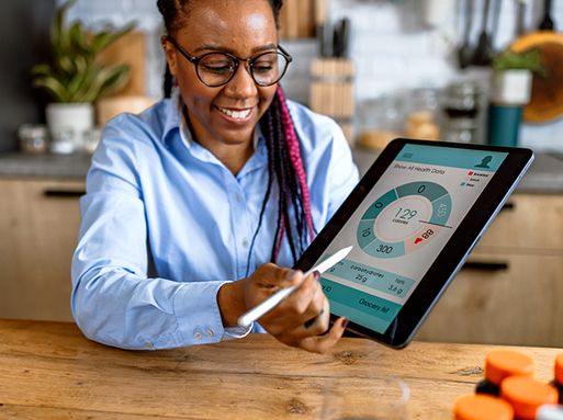 A dietician explaining nutritional information