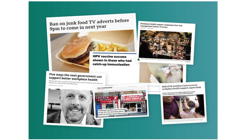 A collage showing news clippings from RSPH media coverage.